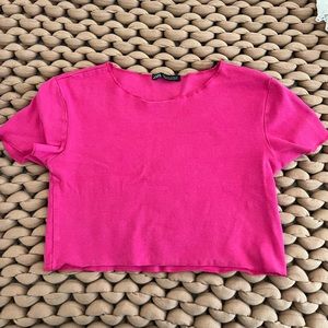 Pink crop top